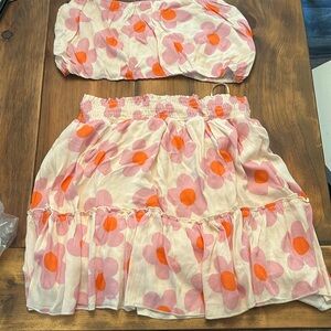NEW skirt & crop top set SO Cute! XL